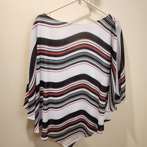 DRESSBARN Striped Pullover Flare Tunic Top Size 1X - Picture 6 of 10